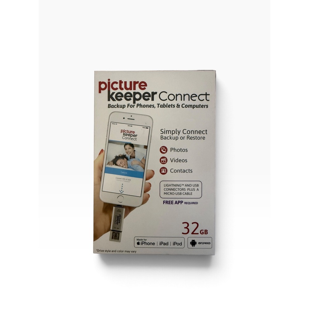 Picture Keeper Connect 32GB Backup for iPhone iPad Android PKCA32GBWW2